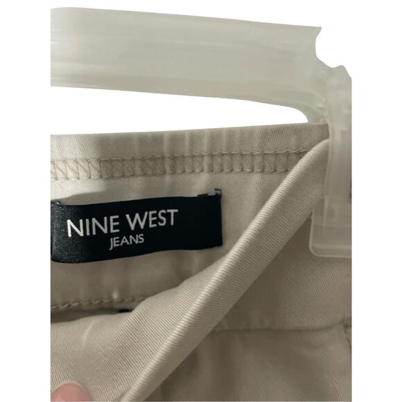 Nine West Heidi Pull On Skinny Crop Preppy WorkTan Khaki Colored Sz 14 Pants - Picture 7 of 8